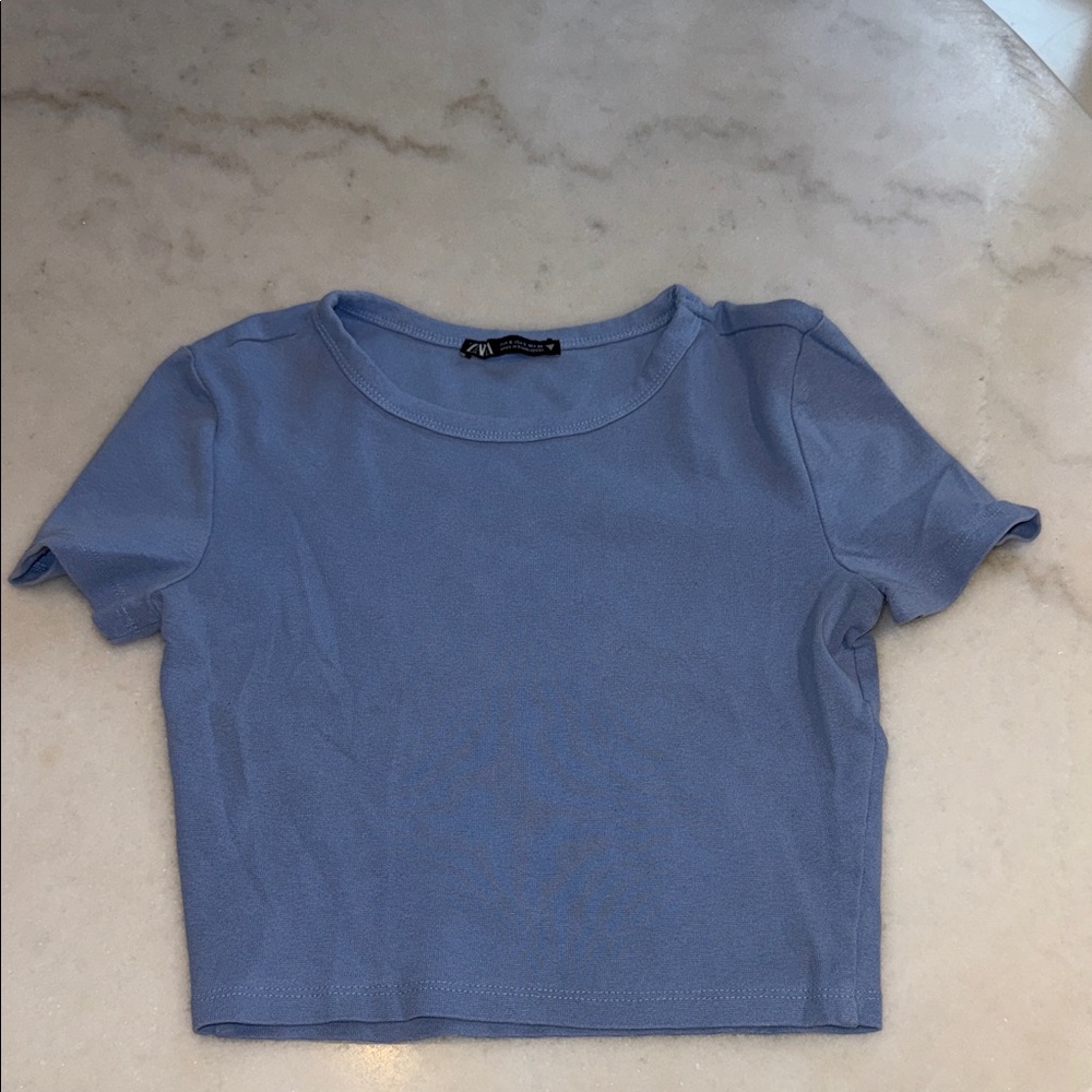Zara Sky Lavender Women's Crop Top